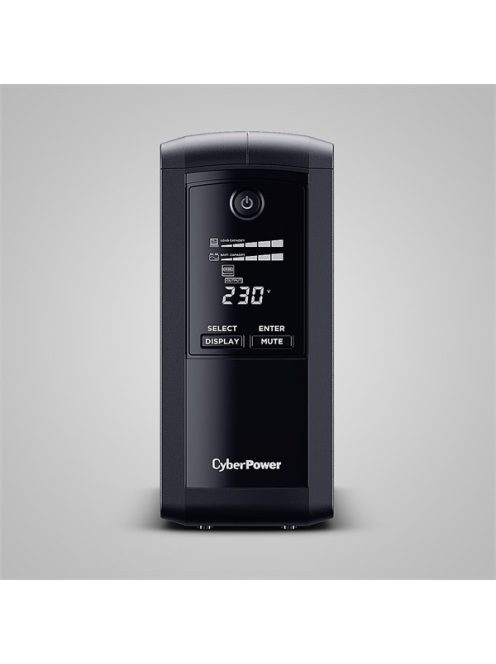 CYBERPOWER UPS VP1000ELCD (4x Schuko) 1000VA 550W 230V szünetmentes tápegység + USB LINE-INTERAKTÍV