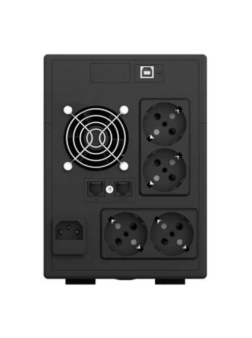 NJOY Szünetmentes 2000VA - Cadu 2000 (4 Schuko, line-interaktív, RJ11/45 vonalvédelem(1Gb/s), fekete)