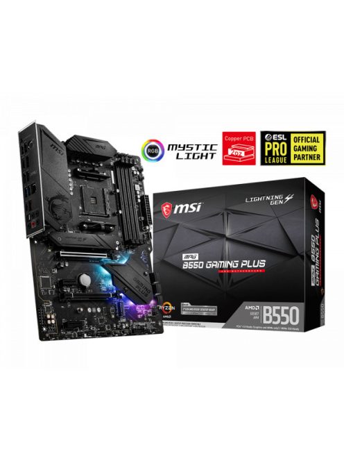 MSI Alaplap AM4 MPG B550 GAMING PLUS AMD B550, ATX