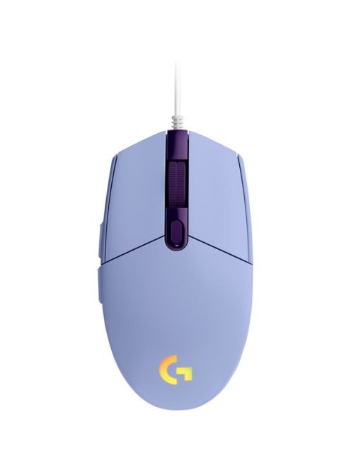 LOGITECH Egér - G102 Lightsync Vezetékes Gaming, Lila