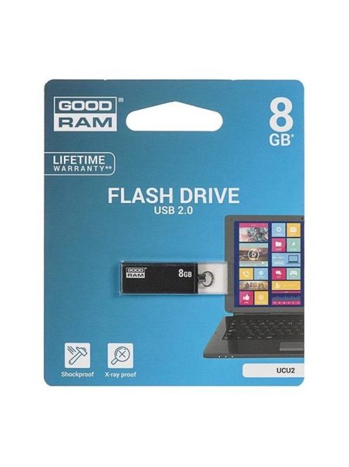 GOODRAM Pendrive 8GB, UCU2 USB 2.0, Fekete