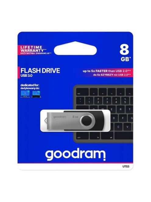 GOODRAM Pendrive 8GB, UTS3 USB 3.0, Fekete