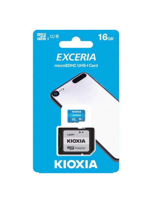 KIOXIA Memóriakártya SDHC 16GB CL10 UHS-I + adapter (TOSHIBA)
