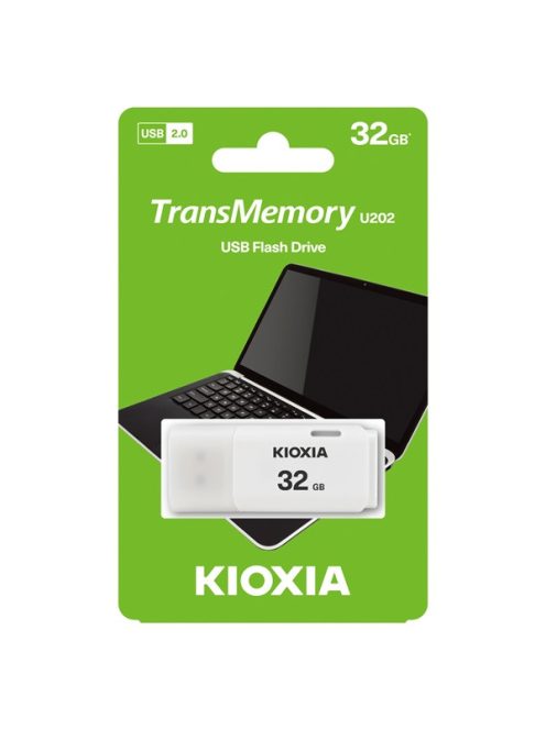 KIOXIA Pendrive 32GB, Hayabusa USB 2.0, Fehér (TOSHIBA)