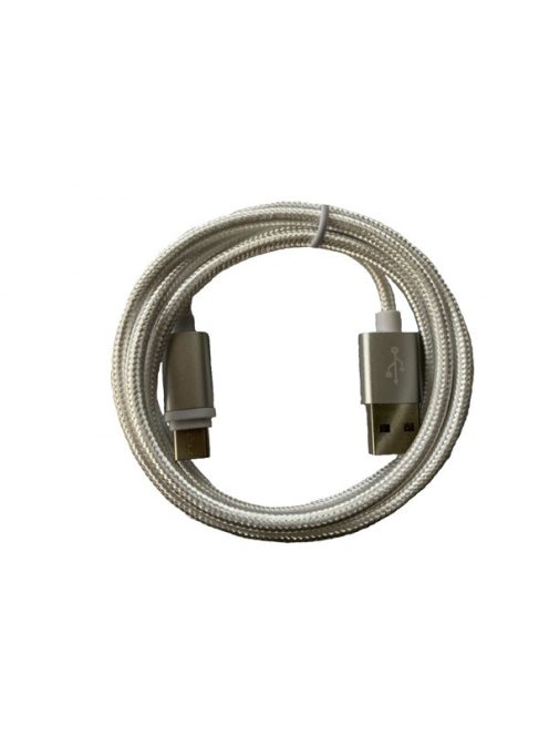 BLACKBIRD Type-C USB Adatkábel 1m, Fehér 2A (Extra erős anyagból)