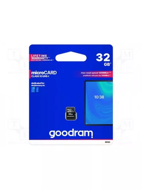 GOODRAM Memóriakártya SDHC 32GB CL10 UHS-I adapter nélkül