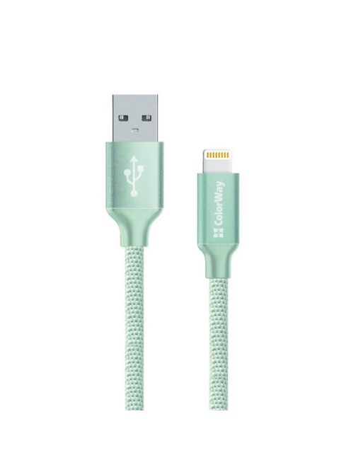 COLORWAY Kábel USB - Lightning, 1 m, menta CW-CBUL004-MT