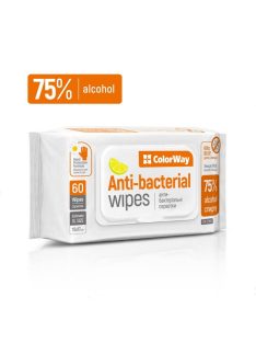   COLORWAY Tisztítószer CW-3960, alkoholos fertőtlenítő törlőkendő (Alcohol wipes CW for disinfection (15x17cm) 60pcs)