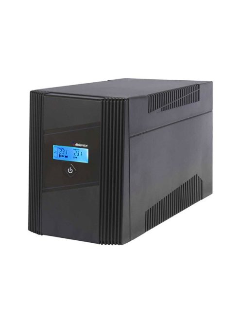 ABLEREX UPS, GLAMOR, GR450, 1xIEC+1xSchuko, 450VA (250 W) LINE-INTERACTIVE szünetmentes tápegység, torony, LCD