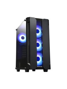   CHIEFTEC Ház Gaming Hunter GS-01B-OP ATX, ARGB Ventillátorral és Vezérlővel, Tápegység nélkül, Fekete