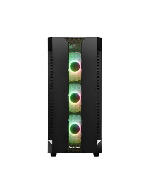 CHIEFTEC Ház Gaming Hunter GS-01B-OP ATX, ARGB Ventillátorral és Vezérlővel, Tápegység nélkül, Fekete