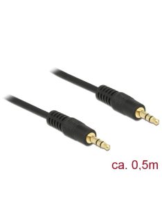  DELOCK kábel Stereo jack 3.5mm 3 pin male / male összekötő 0.5m
