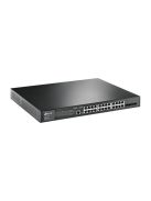 TP-LINK Switch 24x1000Mbps (24xPOE+) + 4x1Gigabit SFP + 1xkonzol port, Menedzselhető, SG3428MP