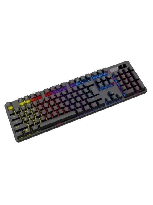 VARR gaming billentyűzet, VMK89B, mechanikus, multimédiás, 9 féle üzemmód, RGB, XINDA BLUE, fekete
