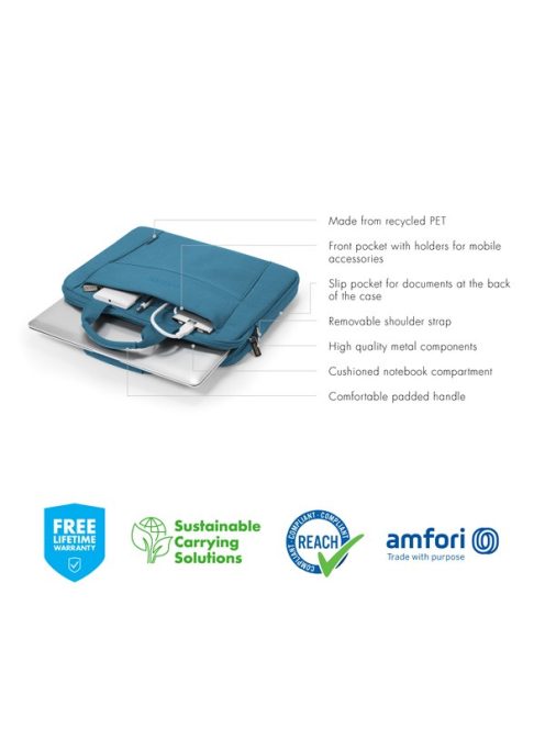 DICOTA D31307-RPET Notebook táska Slim Eco BASE 13-14.1" Blue