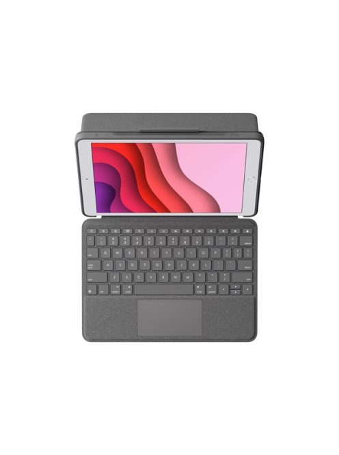 LOGITECH Billentyűzet - Combo Touch Ipad (7, 8 gen.) Grafitszürke, UK