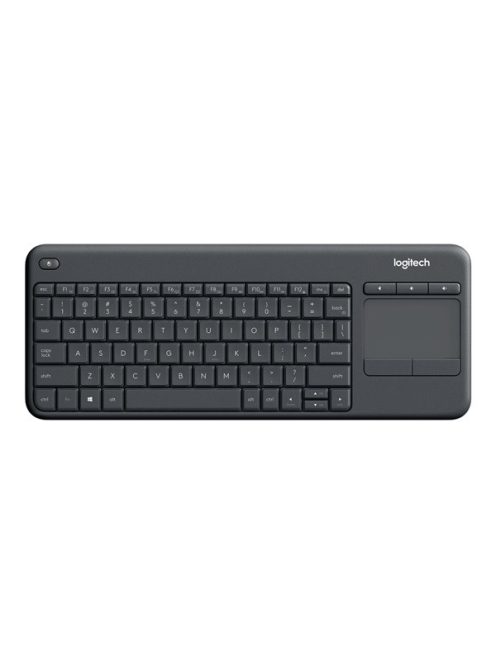 LOGITECH Billentyűzet - K400 Plus Vezeték Nélküli Touch Fekete, US