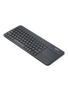 LOGITECH Billentyűzet - K400 Plus Vezeték Nélküli Touch Fekete, US