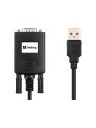 SANDBERG USB-adapter, USB to Serial Link (9-pin), Fekete