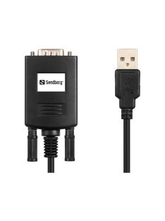 SANDBERG USB-adapter, USB to Serial Link (9-pin), Fekete