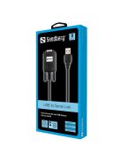 SANDBERG USB-adapter, USB to Serial Link (9-pin), Fekete