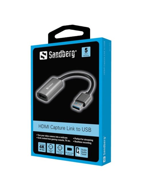 SANDBERG USB-adapter, HDMI Capture Link to USB