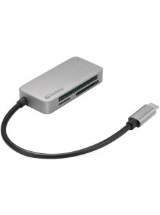 SANDBERG Kártyaolvasó, USB-C Multi Card Reader Pro