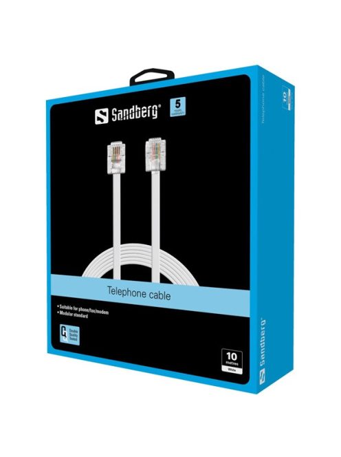 SANDBERG Telefonkábel, Telephone RJ11-RJ11 10m