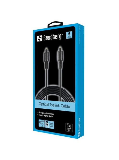 SANDBERG Optikai audio kábel, Optical Toslink-Toslink, 1.8m