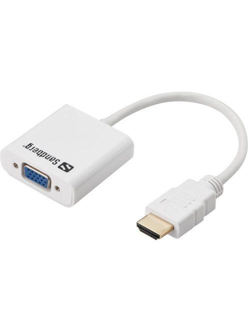 SANDBERG Kijelző konverter, HDMI to VGA Converter
