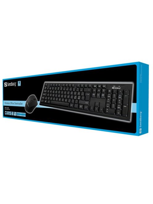 SANDBERG Billentyűzet & Egér, Wireless Office DesktopSet Nor