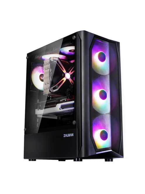 ZALMAN Ház Midi ATX N4 Tápegység nélkül, Fekete RGB