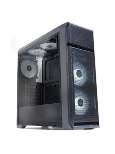  ZALMAN Ház Midi ATX N5 OF Tápegység nélkül, Fekete Üvegfalú