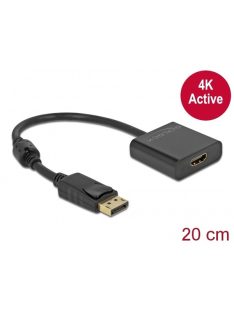   DELOCK Átalakító DisplayPort 1.2 male > HDMI female 4K aktív fekete