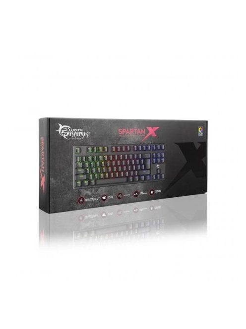 WHITE SHARK SPARTAN-X mechanikus (red switch) gamer billentyűzet (magyar)