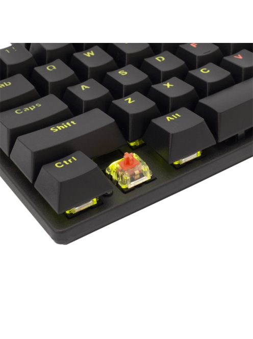 WHITE SHARK COMMANDOS mechanikus (red switch) gamer billentyűzet (angol), fekete
