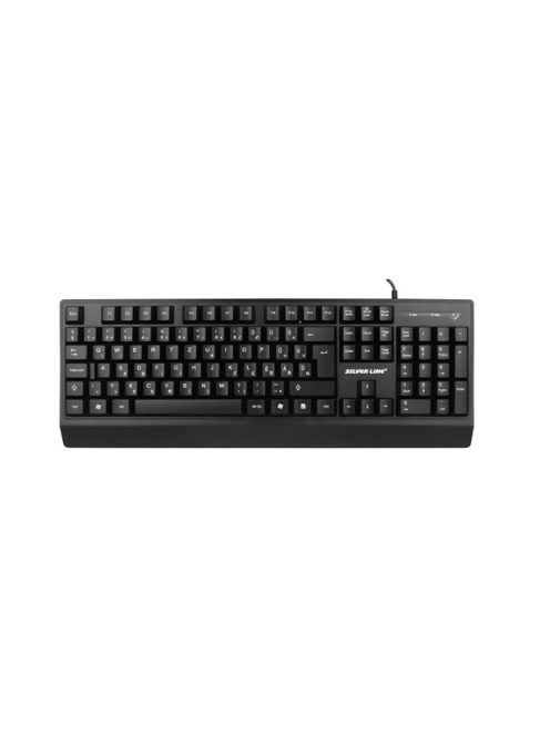 SILVERLINE gamer vezetékes billentyűzet, RGB világítás, HU