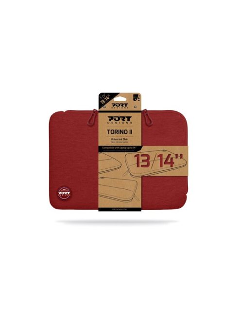 PORT DESIGNS Notebook tok 140413, TORINO II SLEEVE 13-14" RED/Piros