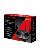 MERCUSYS Wireless Router Dual Band AX3000 1xWAN(1000Mbps) + 3xLAN(1000Mbps), MR80X