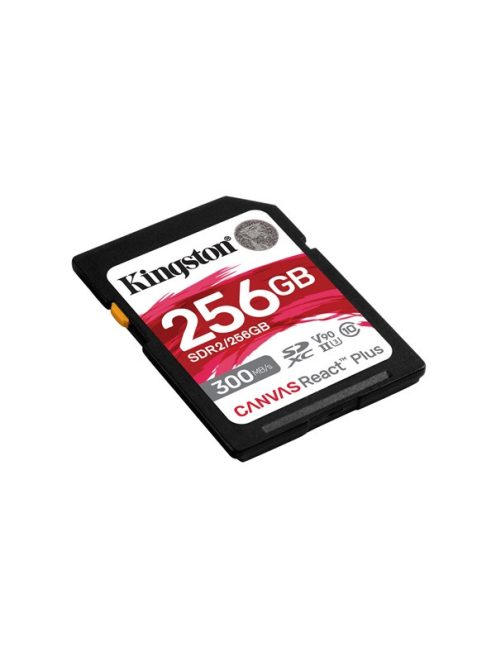 KINGSTON Memóriakártya SDXC 256GB Canvas React Plus UHS-II 300R/260W U3 V90