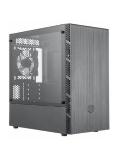   COOLER MASTER Ház Mini ATX MasterBox MB400L Tápegység nélkül, Szürke Üvegfalú