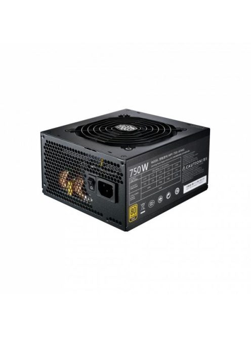 COOLER MASTER Tápegység MWE 750W, 12cm, 80+ Gold V2, Aktív PFC