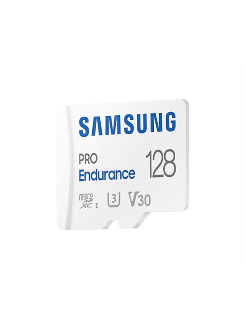 SAMSUNG Memóriakártya, PRO Endurance microSD kártya 128GB, CLASS 10, UHS-I (SDR104), + SD Adapter, R100/W40