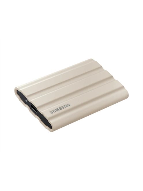 SAMSUNG Hordozható SSD T7 Shield, USB 3.2 Gen.2 (10Gbps), 2TB, Bézs
