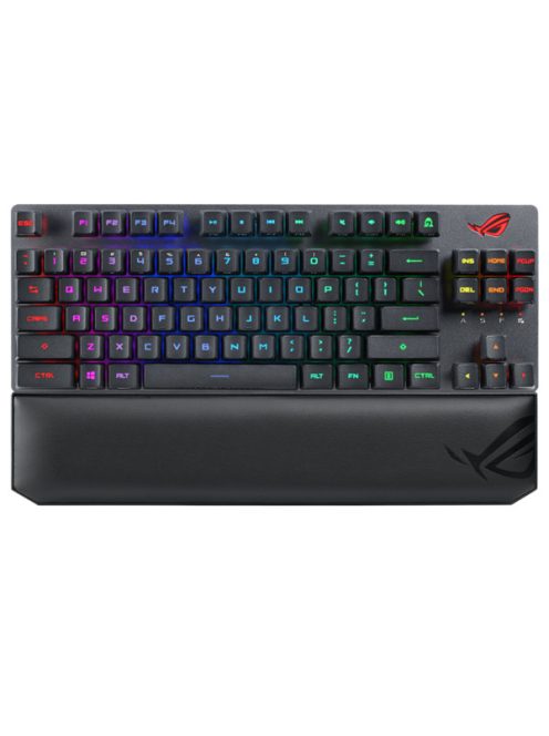 ASUS Vezetékes / Vezeték Nélküli Billentyűzet ROG STRIX SCOPE RX TKL WIRELESS DELUXE USB, Fekete, Mechanikus