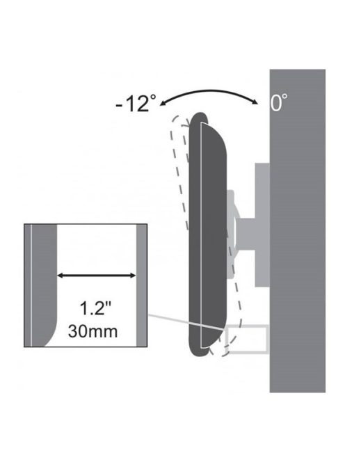 SBOX LCD-100 fali konzol dönthető, 100x100, 13"-30", max 15 kg