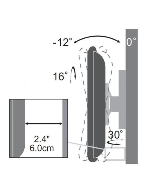 SBOX LCD-2900B fali konzol, dönthető, forhatható, 19"-37", 200x200, max 25 kg