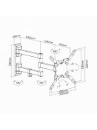 SBOX LCD-223 fali konzol, dönthető, forgatható, 13"-42", 200x200, max 20 kg
