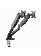 SBOX LCD-S024 Asztali dupla monitor tartó konzol, dönthető, forgatható, 13"-27", 100x100, max 6 kg