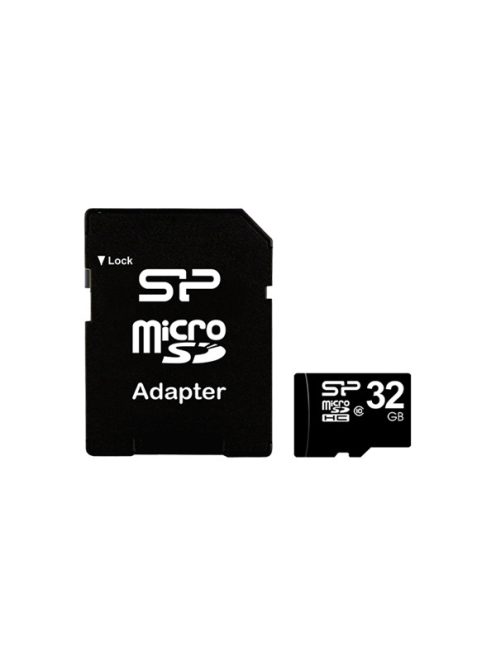 SILICON POWER Memóriakártya MicroSDHC 8GB CL10 + adapter